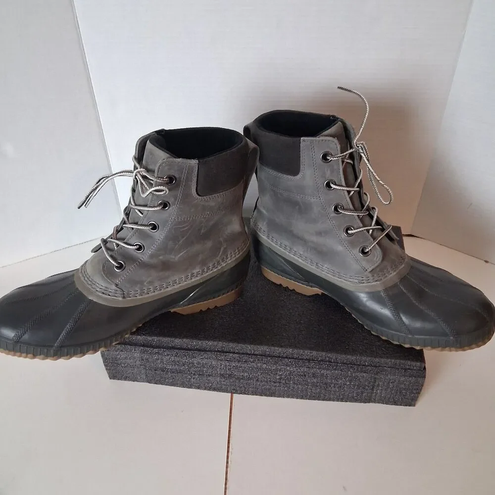 Sorel Cheyenne II Mens Waterproof Boots Size 11.5 Gray Rubber Boot NM2575-052
